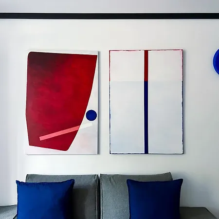 Composition 23 With Blue Circle-3
